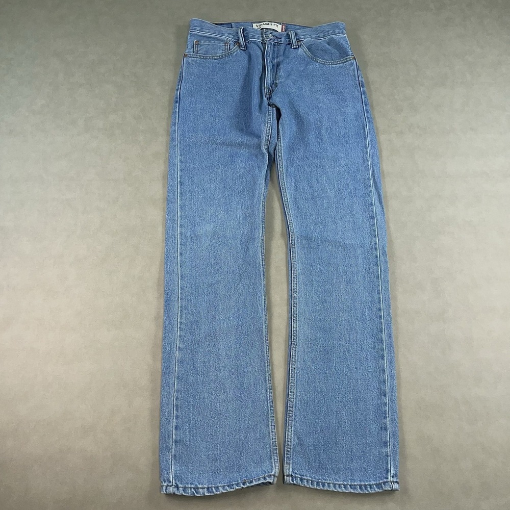 Vintage Levis 505 Jeans Mens 31x34 Blue Light Wash Regular Fit Denim Y2K